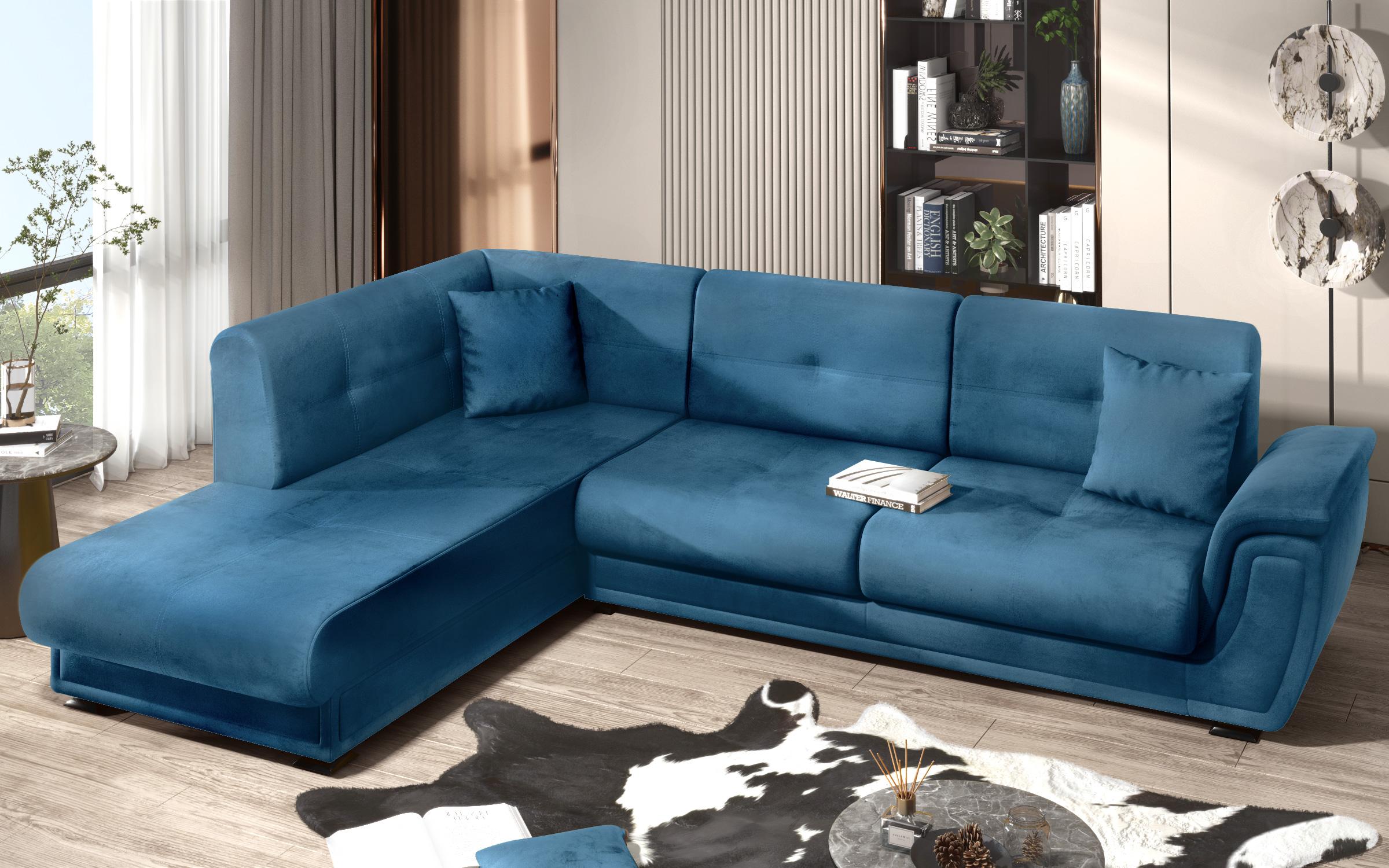 Γωνιακός καναπές Princes ΙΙ, μπλε  8